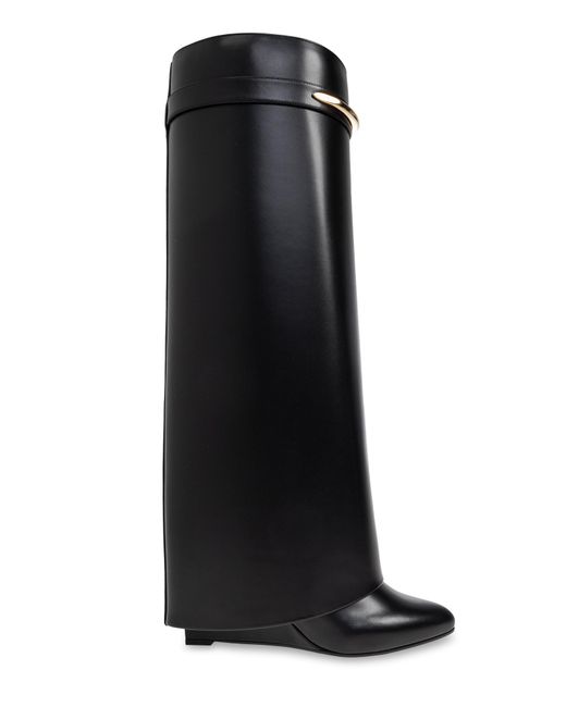 Givenchy Black Wedge Heel Boots