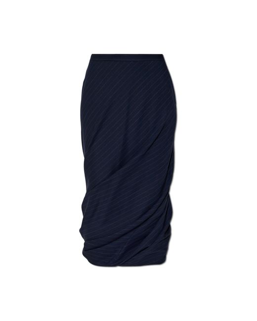 Balenciaga Blue Skirt With Striped Pattern