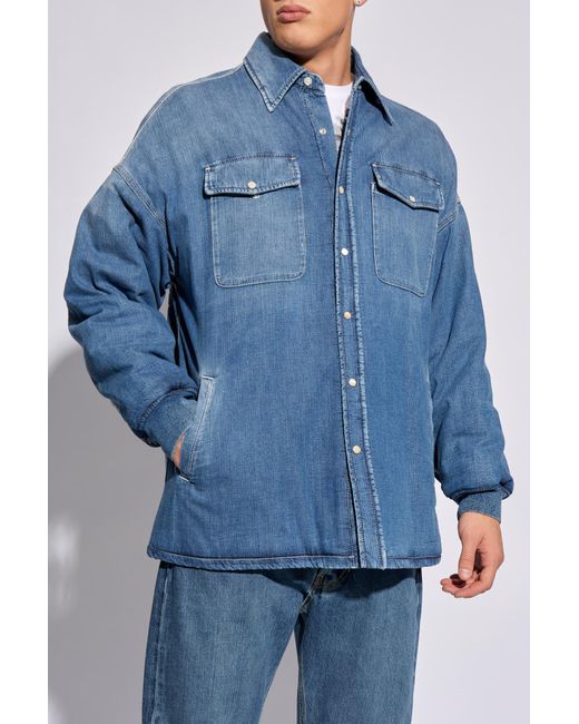 mens insulated denim jacket