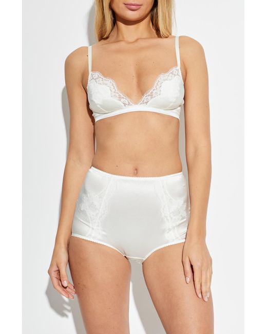 Dolce & Gabbana White High-Waisted Leggings