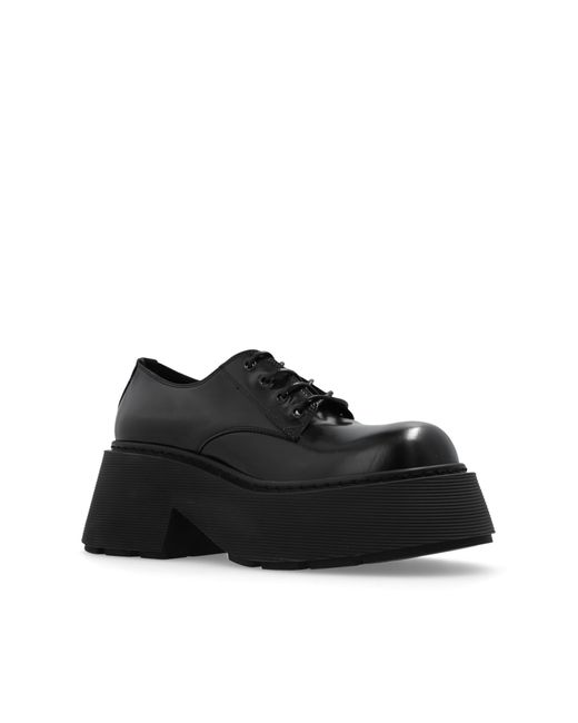 Vic Matié Leather Platform Shoes, in Black | Lyst UK
