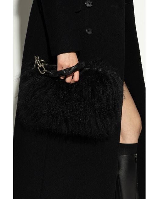 Dolce & Gabbana Black Furry Clutch