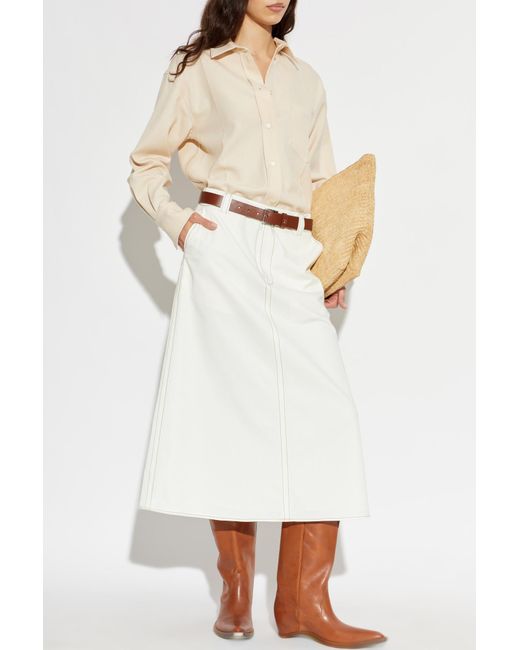 AMI White Skirt With Pockets