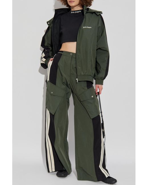 Palm Angels Green Trousers With Pockets