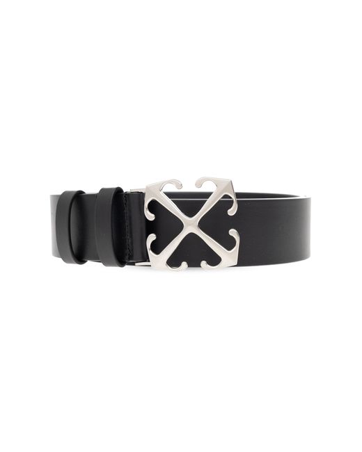 Off-White c/o Virgil Abloh Logo Motif Buckle Chained Belt in Black for Men