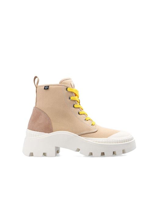 Tory Burch Natural 'camp' Ankle Boots