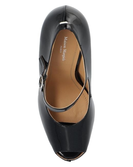 Maison Margiela Gray Patent Leather High-Heeled Shoes