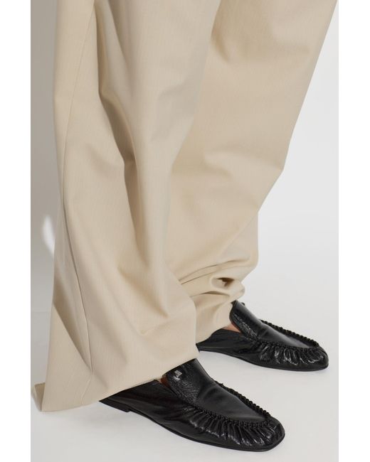Alohas Black Leather Shoes "Gabe"