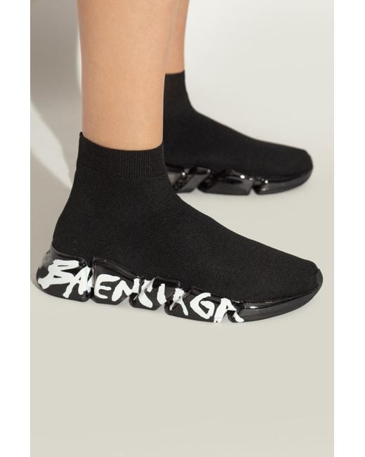 Balenciaga Black Ankle-High Sneakers 'Speed 2.0 Lt'