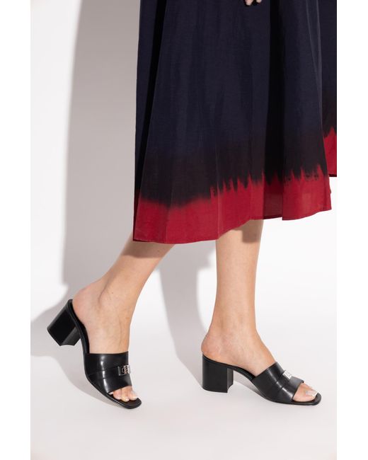 Tory Burch Black 'Leelee' Heeled Mules