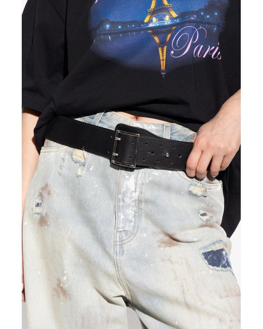 Vetements Black Leather Belt