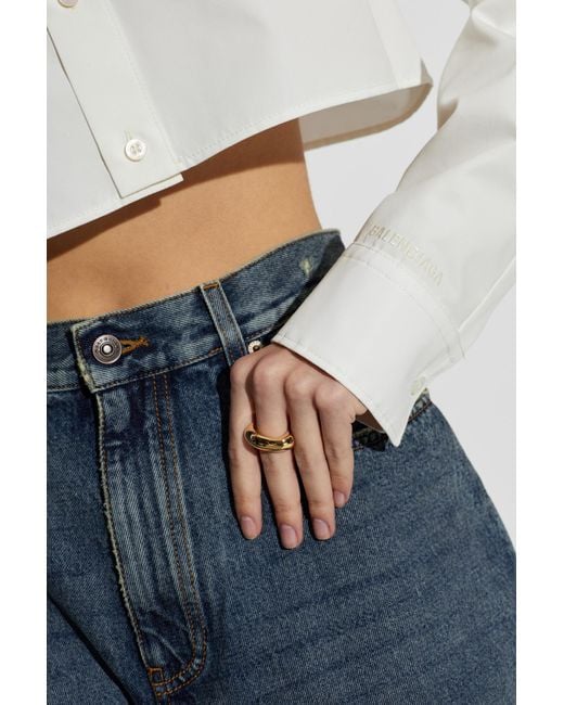 Balenciaga Metallic 'Elisa' Ring
