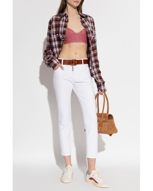 DSquared² White “Teddy” Jeans