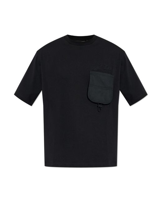 DSquared² Black T-Shirt With Logo for men