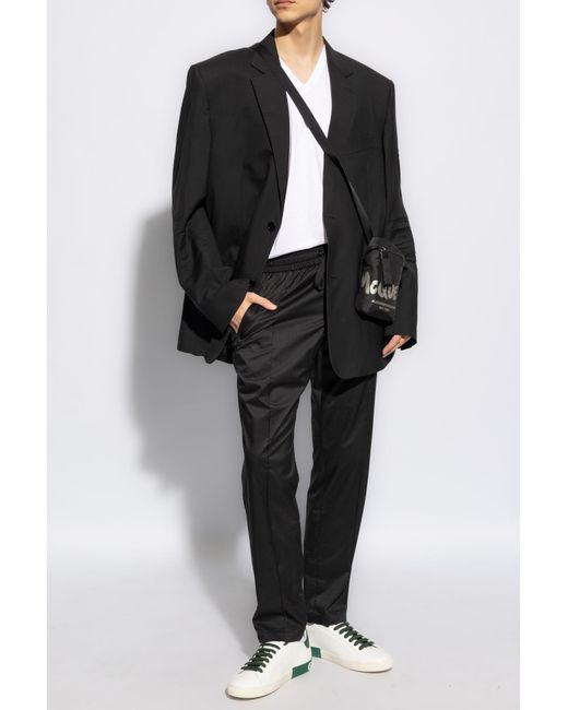 Dolce & Gabbana Black Trousers With Stitching On The Legs, for men