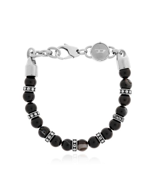 DIESEL White Bracelet With Stones for men