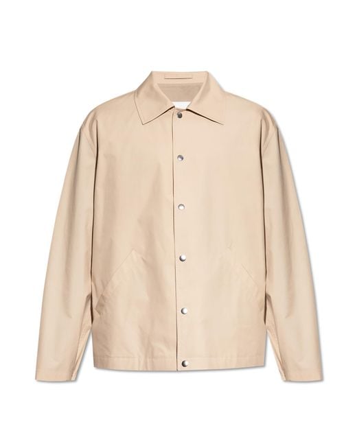 Jil Sander Natural Jacket With Logo for men