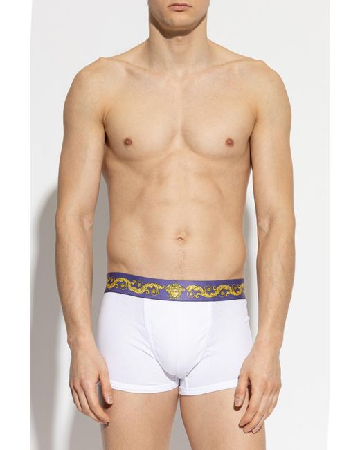 Versace White Cotton Boxers for men