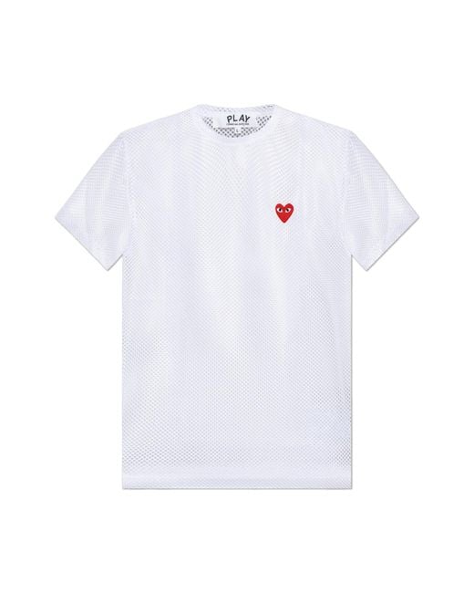 COMME DES GARÇONS PLAY White Transparent T-Shirt for men