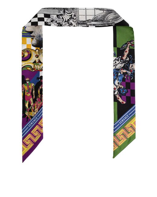 Versace Black Silk Scarf