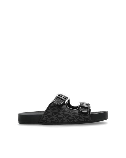 MICHAEL Michael Kors Black Slides 'Byers'