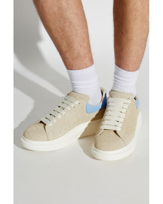 McQueen Natural Suede Sports Shoes With Logo for men