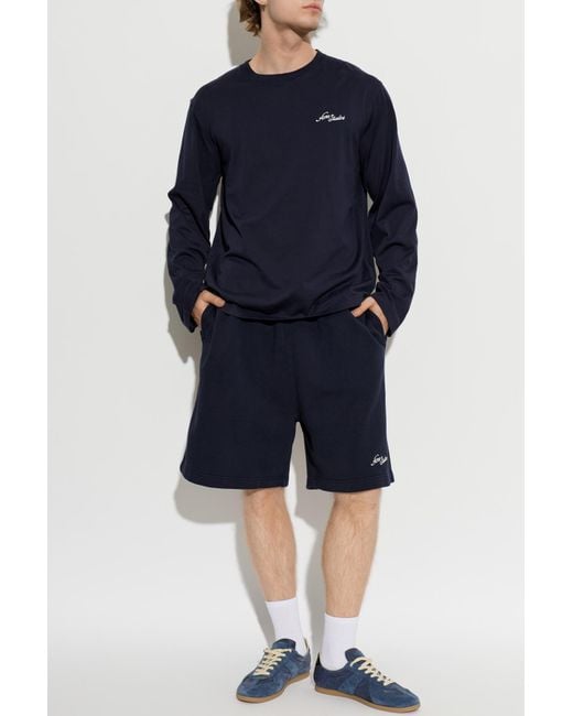 Acne Blue Long Sleeve T-Shirt for men