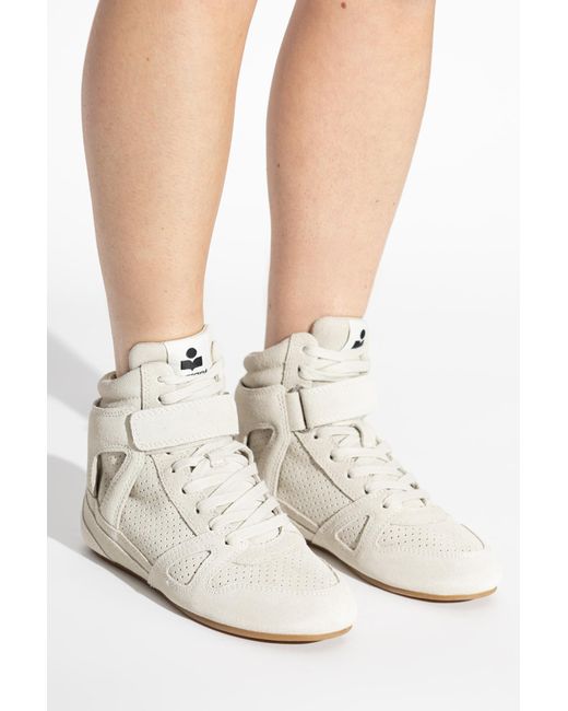 Isabel Marant White Suede Sports Shoes Senny High'
