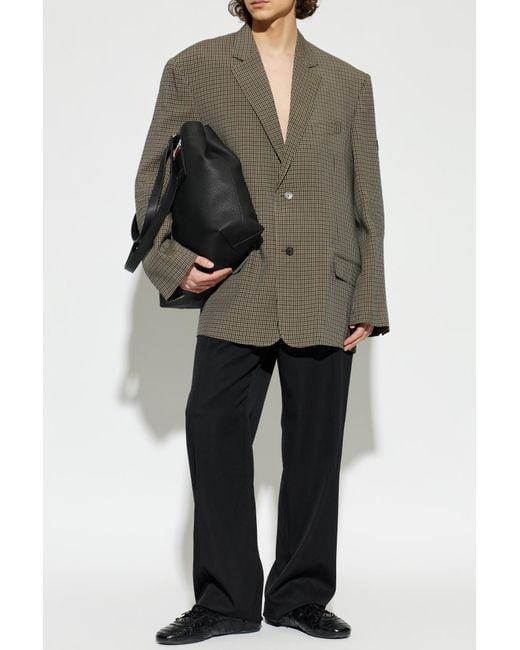 Balenciaga Black Straight-Leg Wool Trousers for men