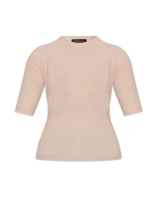 Fabiana Filippi White Wool T-Shirt