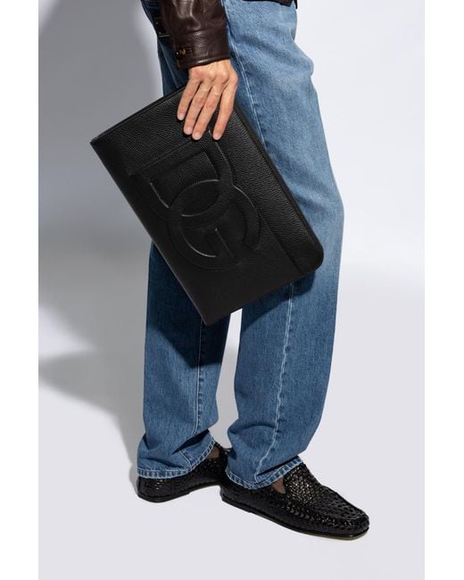 Dolce & Gabbana Black Briefcase With Logo for men