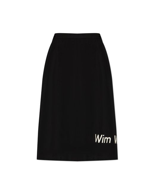 Yohji Yamamoto Black Skirt With Print for men