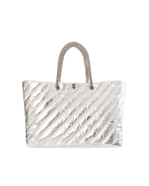 Balenciaga Metallic 'crush Large' Shopper Bag,
