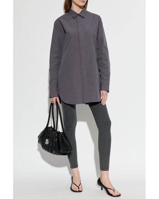 Jil Sander Blue Shirt With A Back Slit