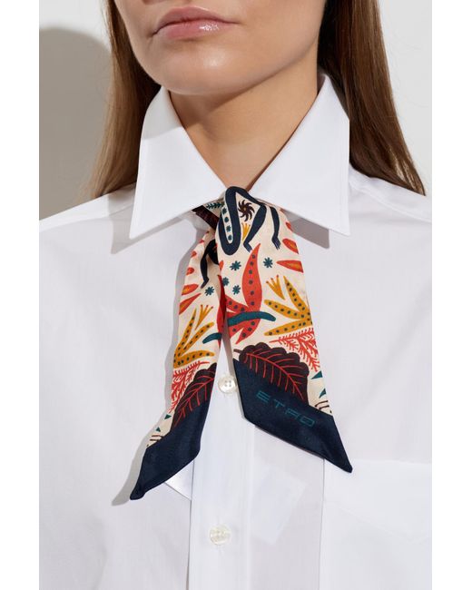 Etro Multicolor Silk Scarf