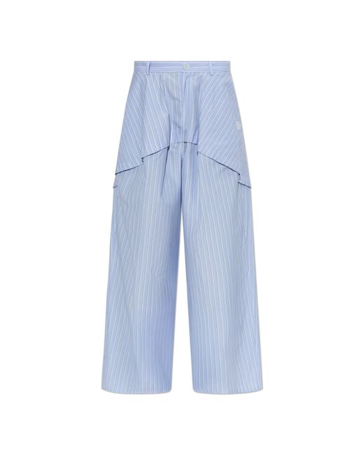 Loewe Blue Striped Pattern Trousers