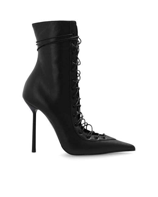 Le Silla Black Heeled Ankle Boots 'Colette'