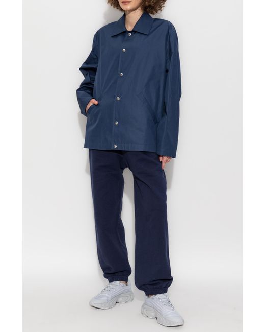 Jil Sander Blue Jacket With Collar