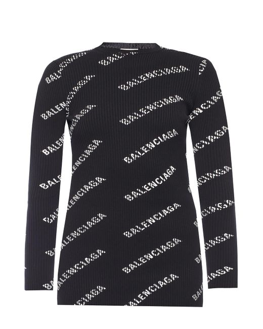 Balenciaga Synthetic Ribbed Top With 