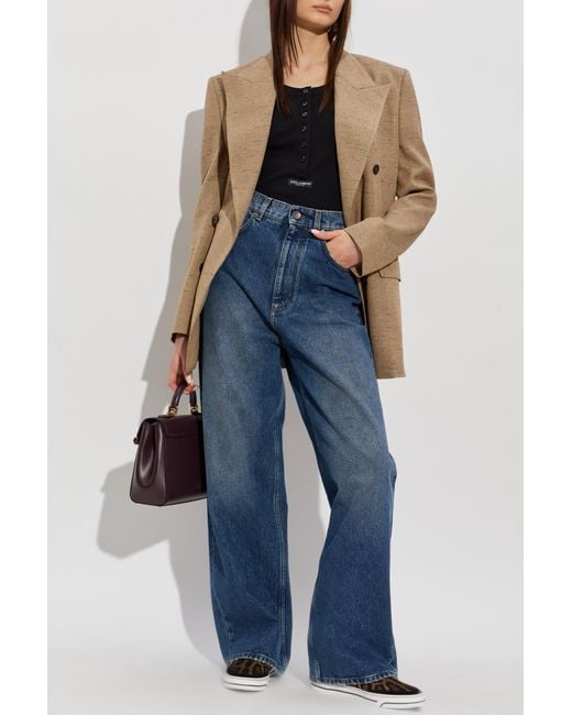 Dolce & Gabbana Blue Straight-Leg Jeans