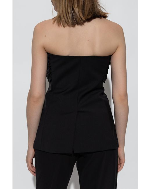 Max Mara Black Veruska Off-Shoulder Top
