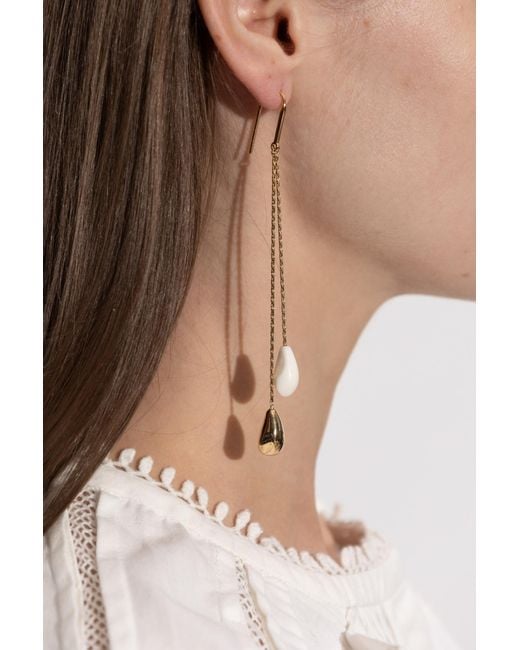 Isabel Marant White Brass Earrings