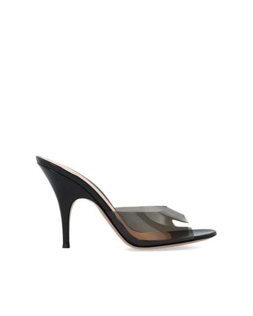 Gianvito Rossi Black Heeled Mules "Sofia"