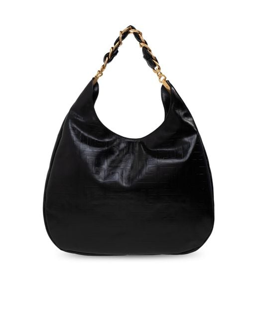 Balmain Black '1945 Soft' Hobo Bag