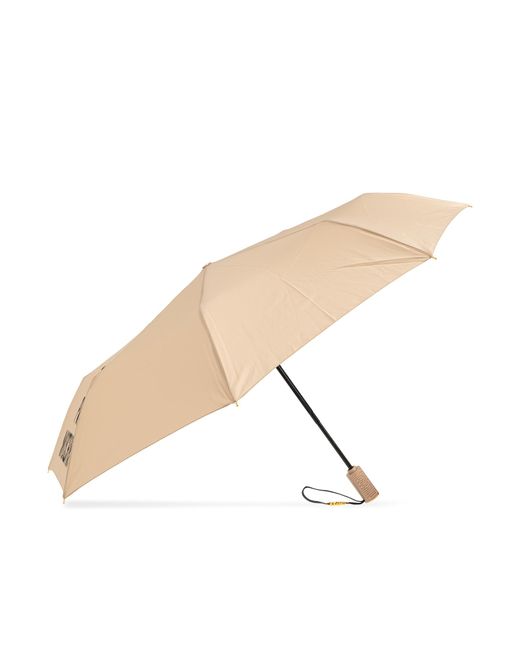 Moschino Natural Umbrella With Logo,