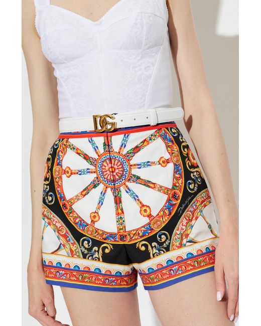 Dolce & Gabbana White Leather Belt
