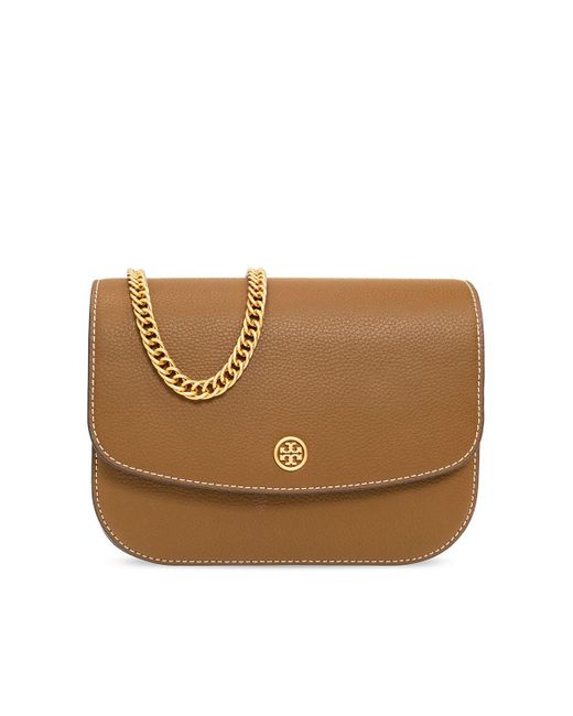 Tory Burch 'robinson' Shoulder Bag in Brown Lyst