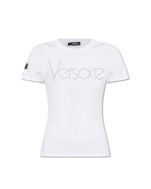 Versace White T-shirt With Logo,