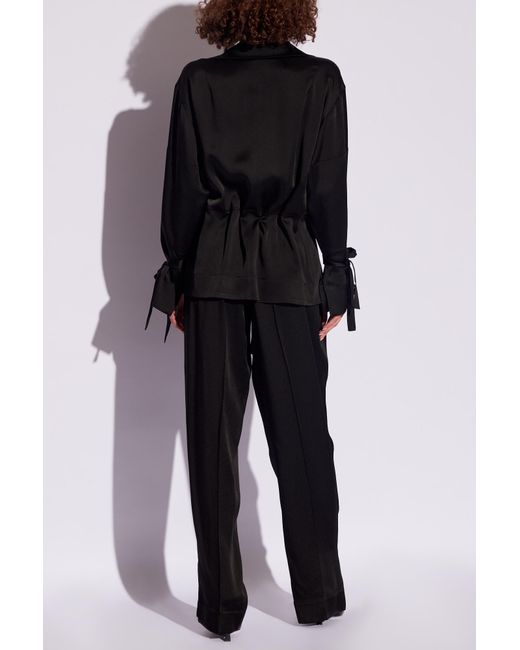 Victoria Beckham Black Long-Sleeved Jumpsuit