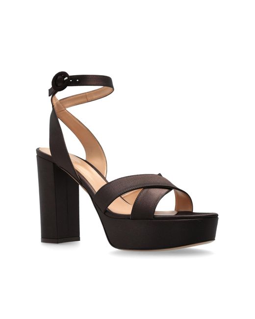 Gianvito Rossi White Platform Sandals "Sabrina"